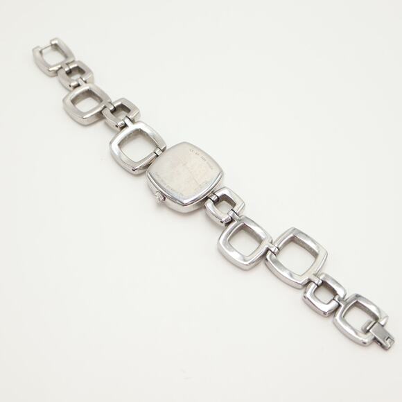 Fossil Womens Silver Tone Square Link Deco 22mm Watch 5.75" Bracelet ES-1869 - Picture 14 of 15